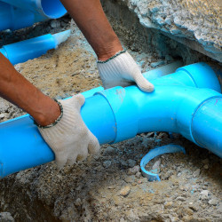 Installation of stormwater sewer water gas pipes etc.