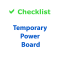 Checklist - Temporary Power Board